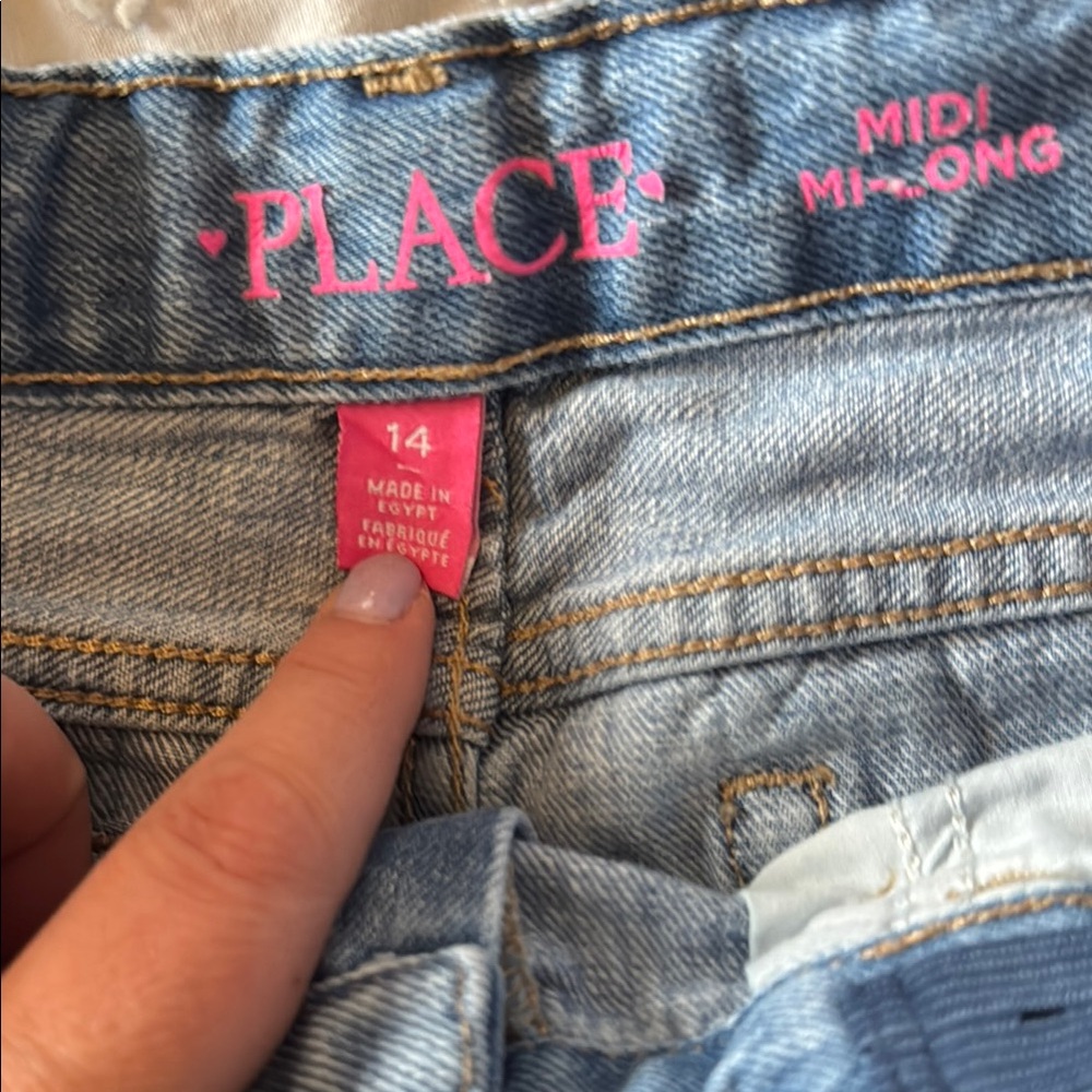 Distressed Blue Denim Shorts - Picture 4 of 7